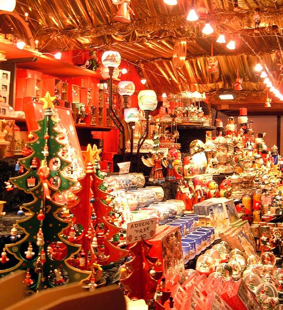 Christmas Market Stall in Edinburgh